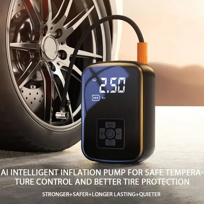 "Air Turbo Boost: Smart Wireless Air Compressor for Cars, Bikes, and More"