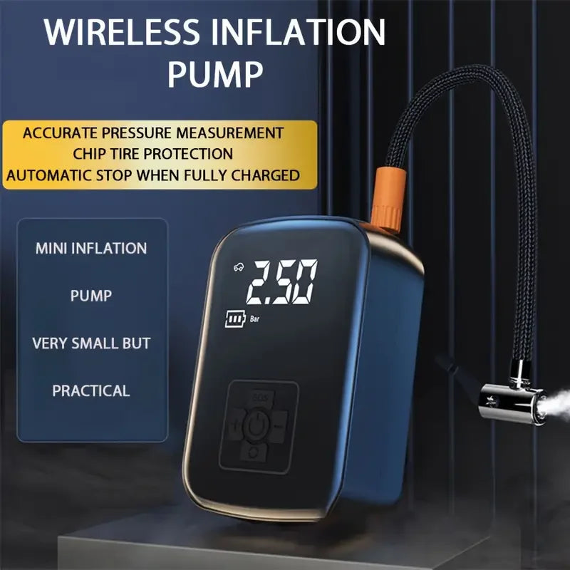 "Air Turbo Boost: Smart Wireless Air Compressor for Cars, Bikes, and More"