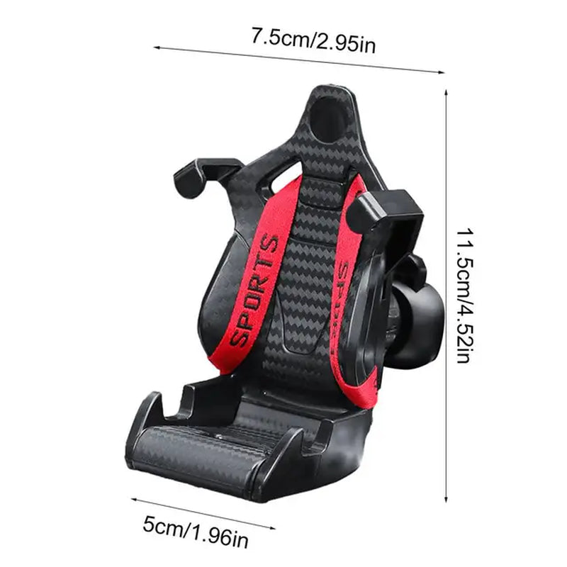 "Velocity Seat Stand: Sleek Phone Holder Inspired by Racing!"