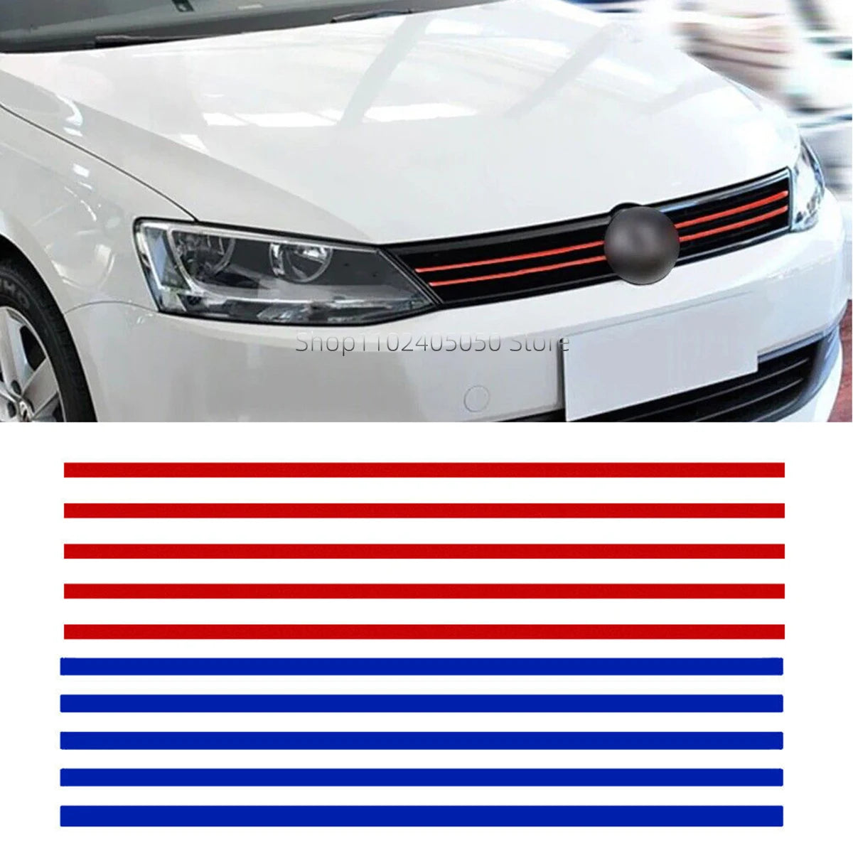 Reflective Stripes for Your Volkswagen's Front Grille!"