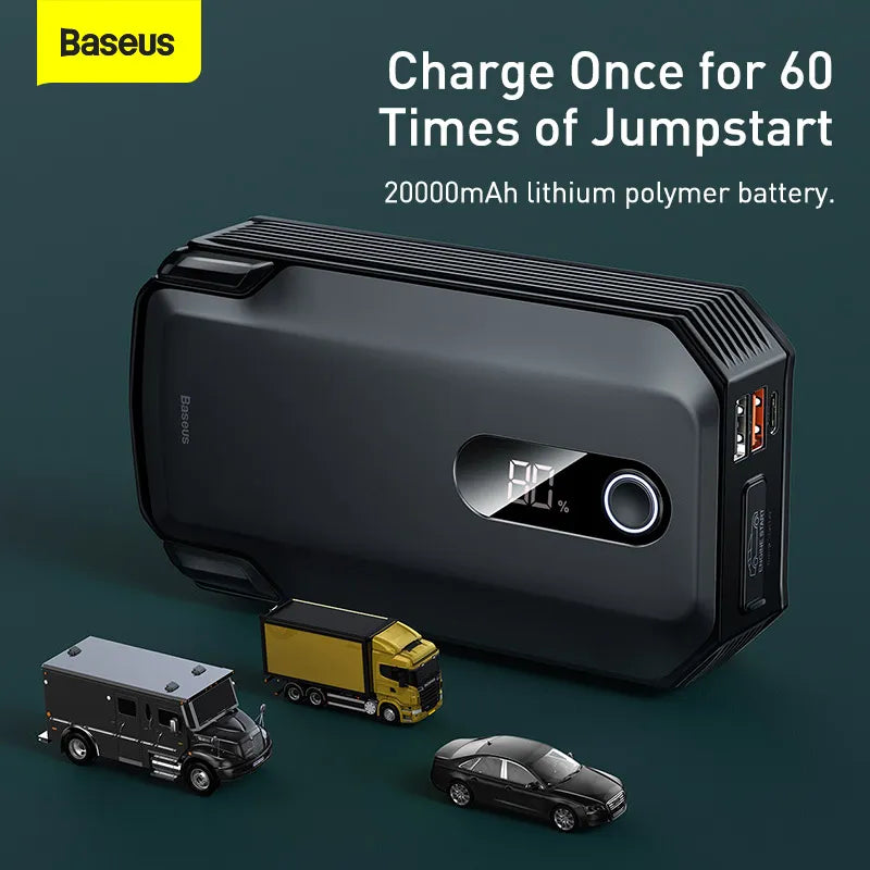 "PowerMax Jump Starter: Your Roadside Lifesaver!"