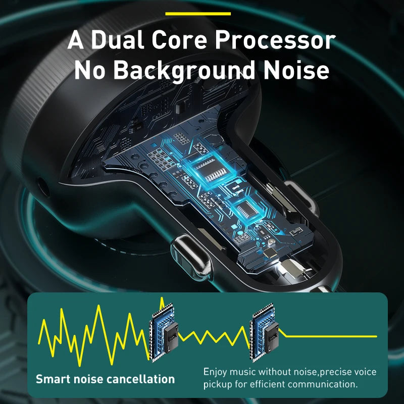 "DriveTune Bluetooth FM Adapter" - Your on-the-go solution for wireless music and calls in your car.