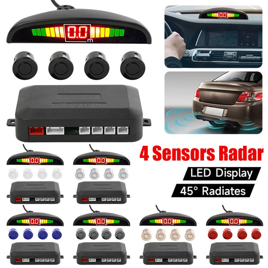 "RadarGuard ProPark: Smart Parking System with 4 Sensors and LED Display"