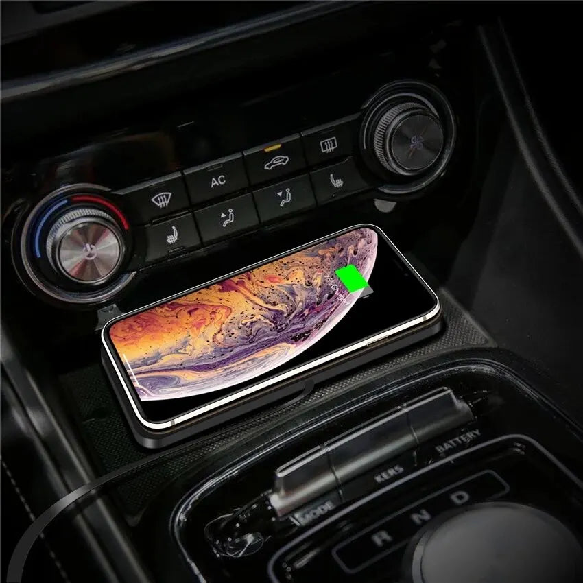 "Silicone Non-Slip Car Wireless Charging Pad, Sleek Design and Advanced Technology for Fast Charging up to 15W."