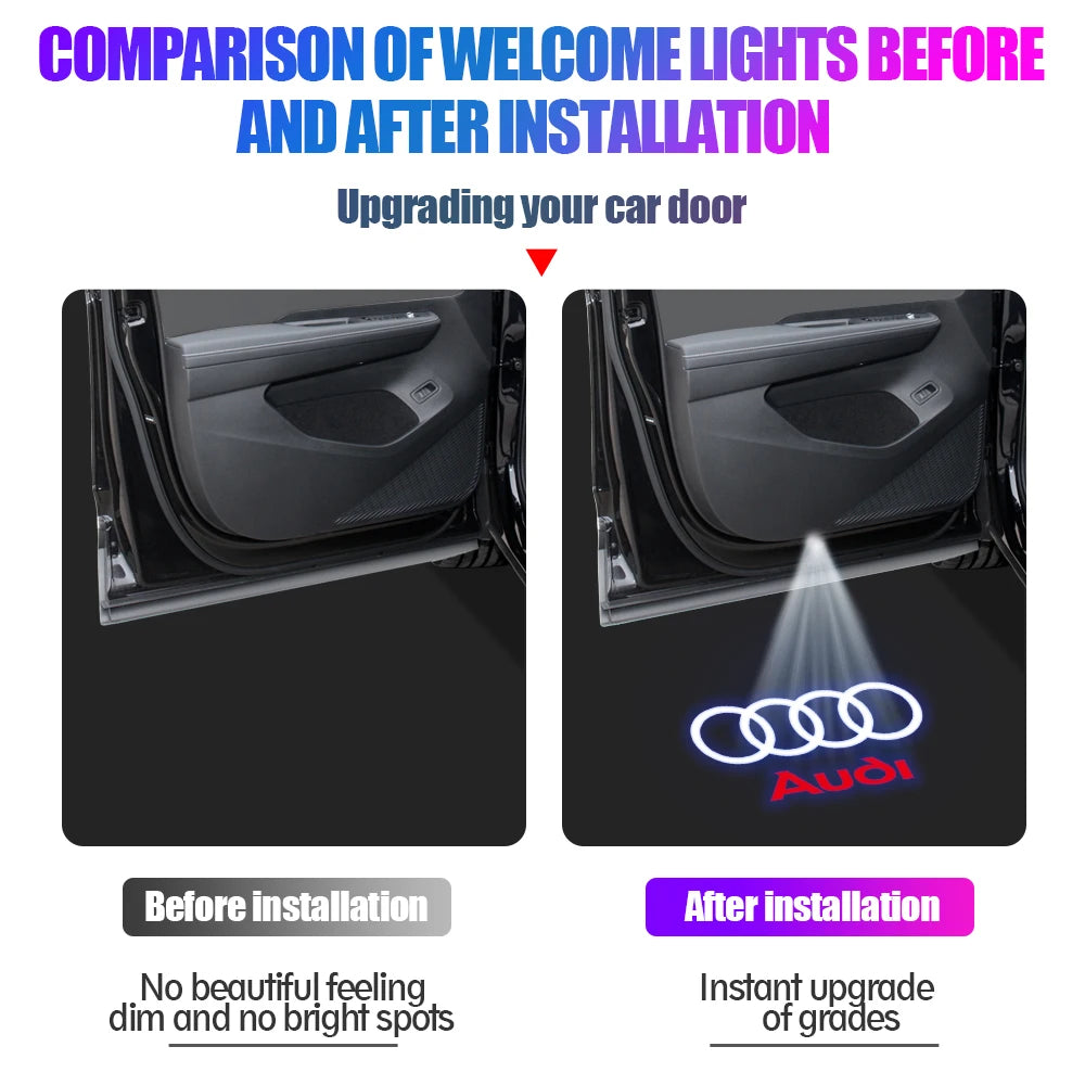 "PhantomBeam Car Emblem Laser Door Lights"