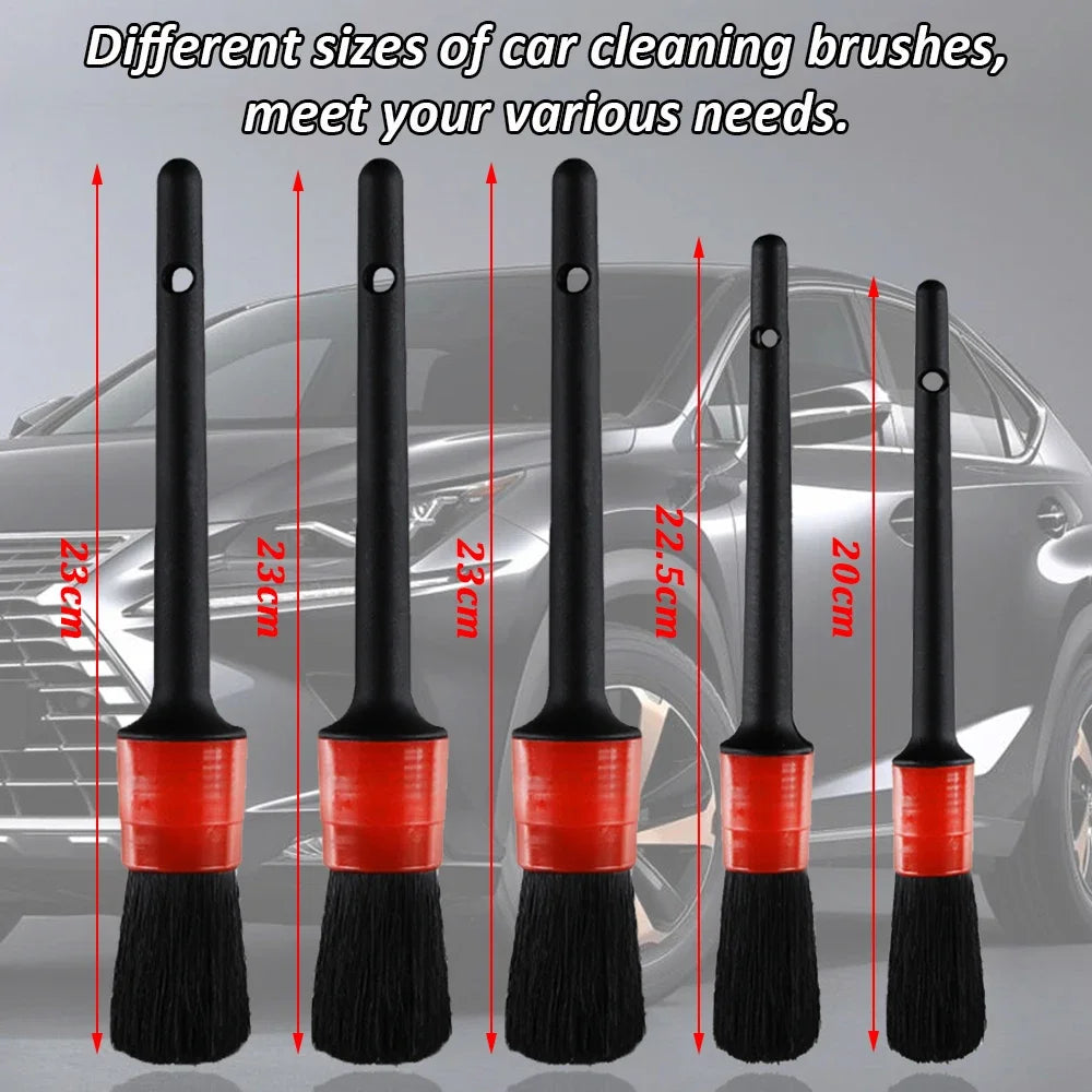 "New Car Cleaning Kit with Detailing Brushes for Interior, Air Vents, Towel, and Polisher - Awesome Tools for Your Car!"