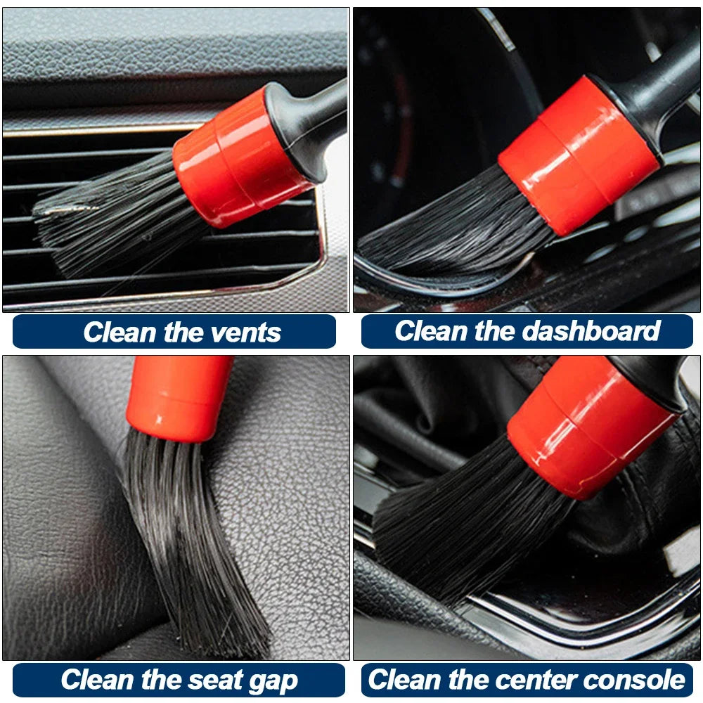 "New Car Cleaning Kit with Detailing Brushes for Interior, Air Vents, Towel, and Polisher - Awesome Tools for Your Car!"