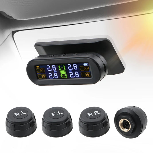 "SolarEdge Vigilant: Electric Tire Pressure Monitoring System with 4 External Sensors - Essential for Every Vehicle"